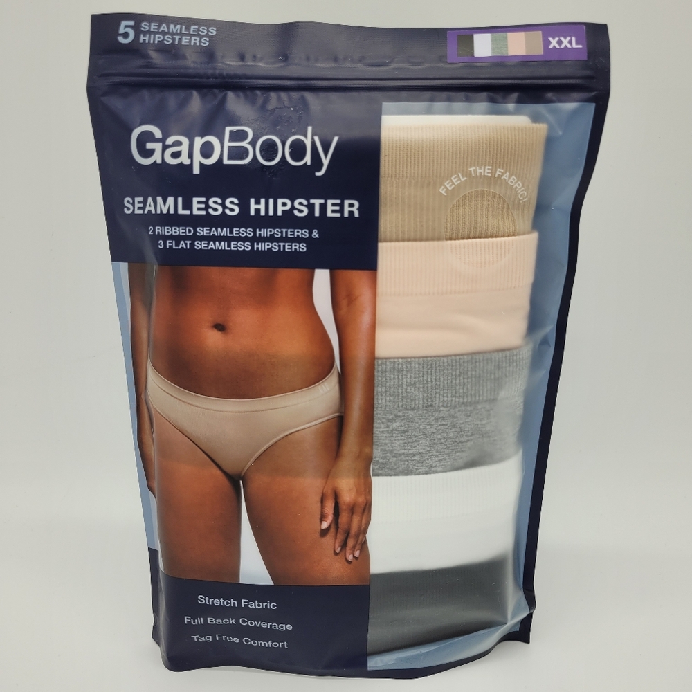 Gap Body Panties Seamless Hipster Underwear 5 Pair Pack Size XXL NEW